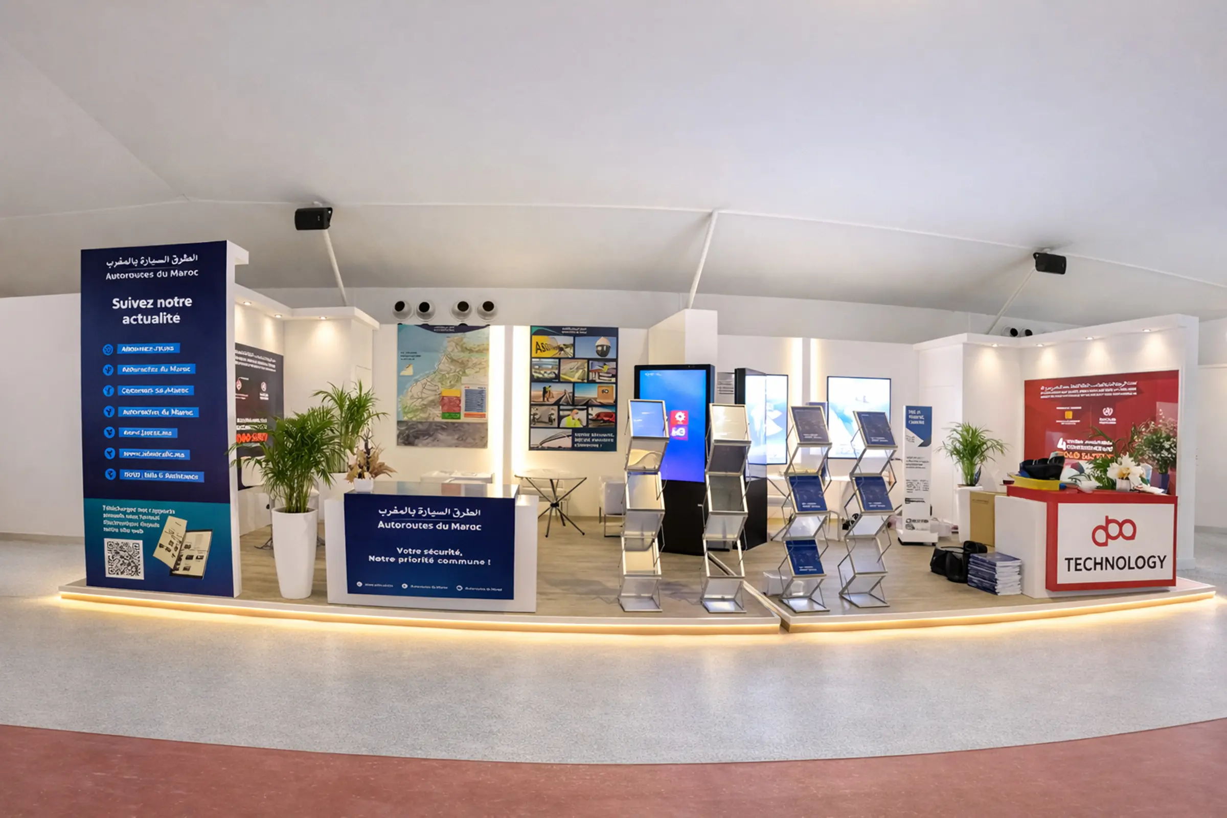 Stand Autoroutes du Maroc à la Conférence Ministérielle Mondiale de la Sécurité Routière 2025, espace institutionnel dédié à la sécurité routière