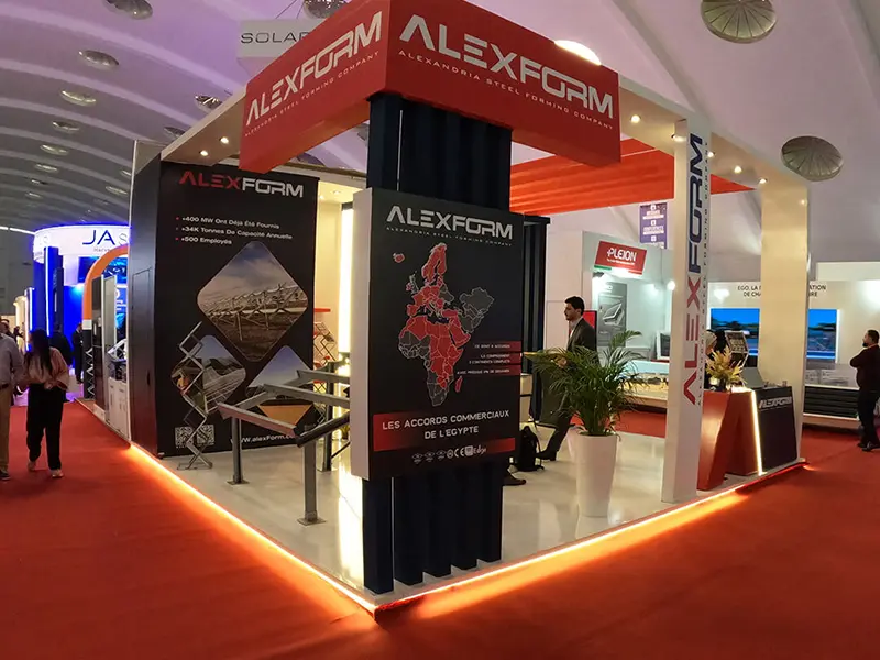 Stand d’exposition industriel sur mesure réalisé par MG Corp