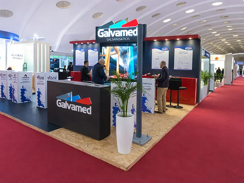Stand pour salon professionnel réalisé par MG Corp