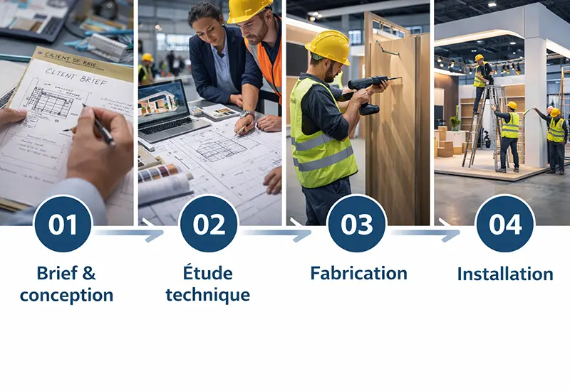Process aménagement de stands